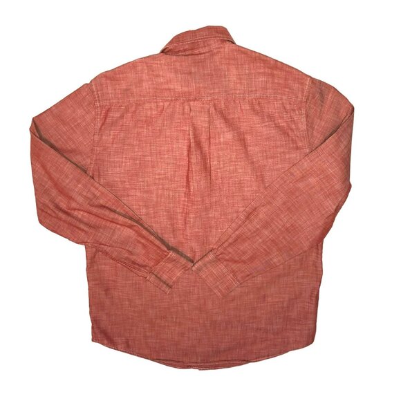 RED BUTTON DOWN SHIRT SZ S REG L.L. BEAN BURNT RED TRADITIONAL FIT COTTON MENS - Picture 4 of 5